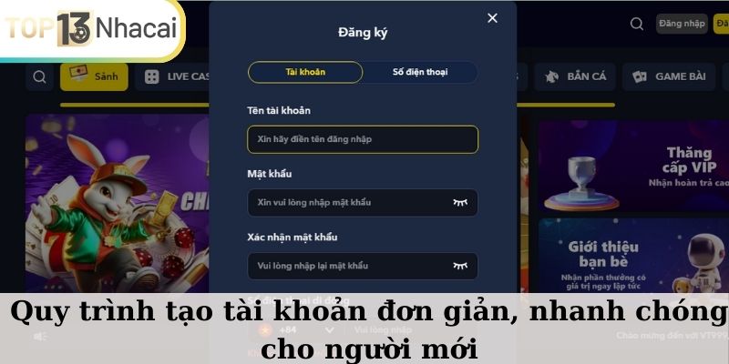 Quy trình đăng ký VT999 siêu dễ