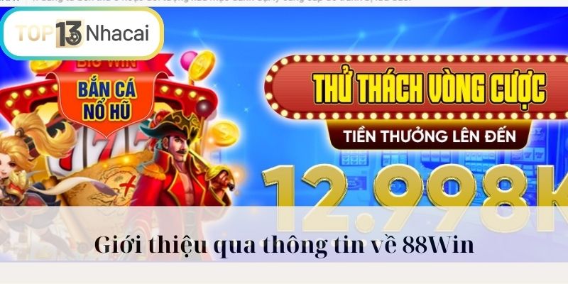 Giới thiệu qua một số thông tin về nhà cái 88Win