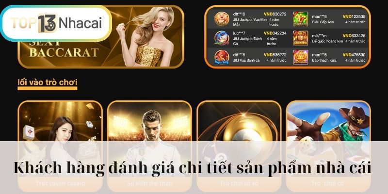 Khách hàng đánh giá chi tiết sản phẩm nhà cái